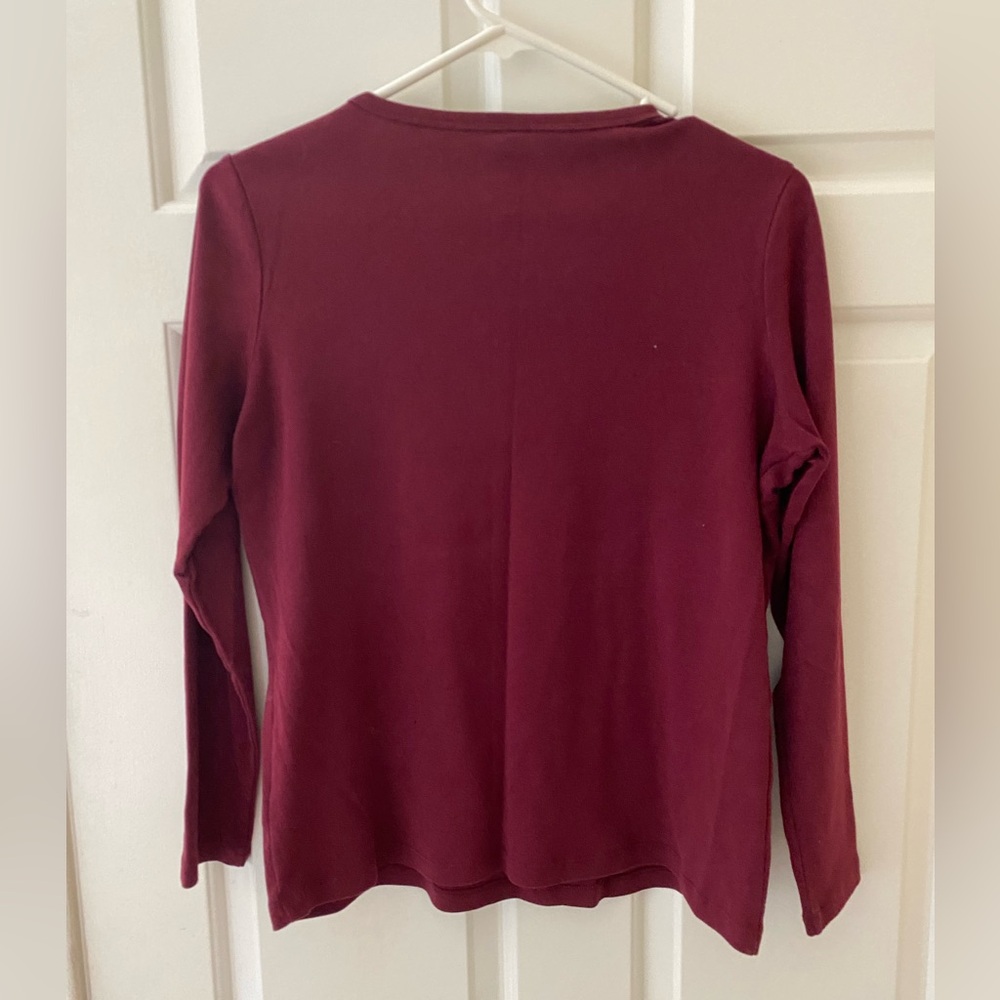 St John’s Bay Essential Tee Red Petite Medium - Picture 3 of 3